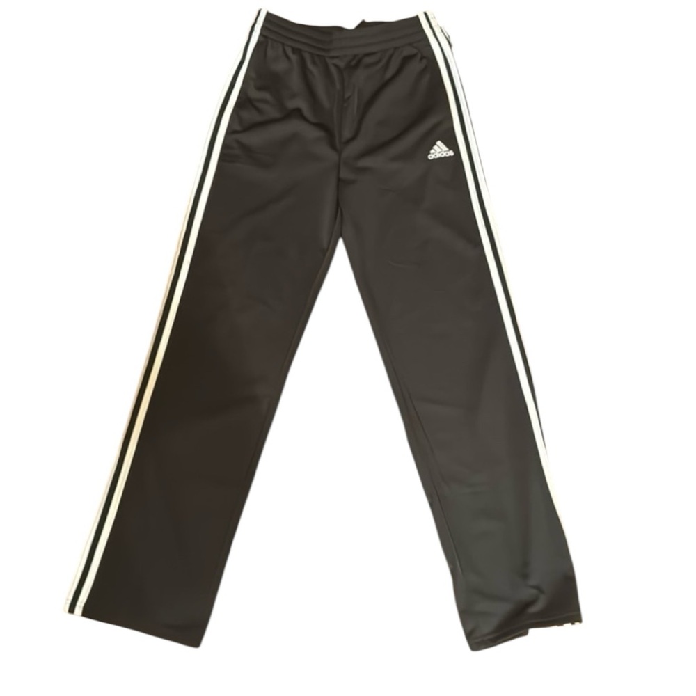 Adidas Black Joggers with White Accents